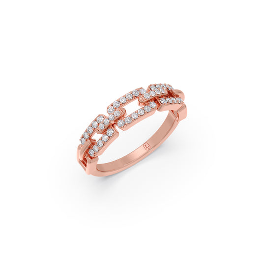 Aura link Diamond Ring - Rose