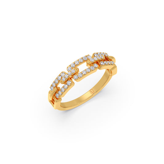 Aura link Diamond Ring - Yellow