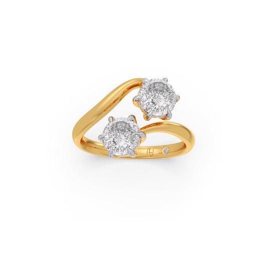 Portuguese Toi et Moi Ring - Yellow