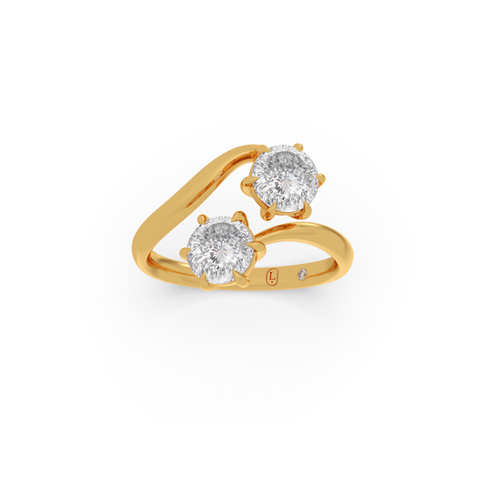 Portuguese Toi et Moi Ring - Yellow