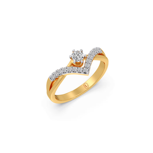 Round Eternal Spark Ring - Yellow