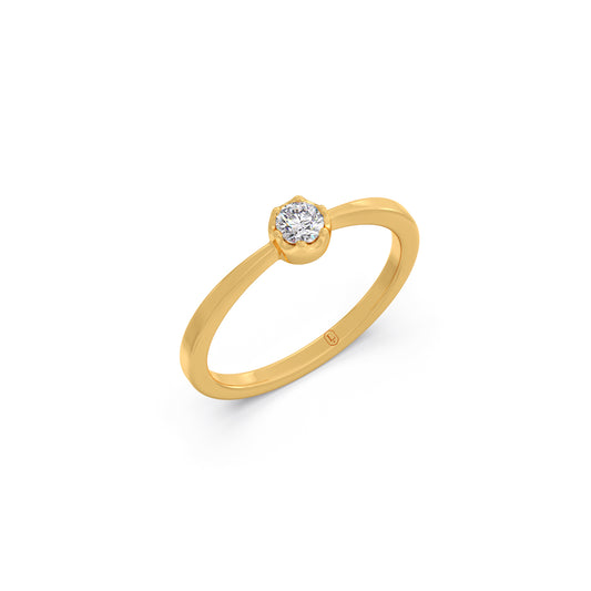 The Everlasting Round Diamond Ring - Yellow