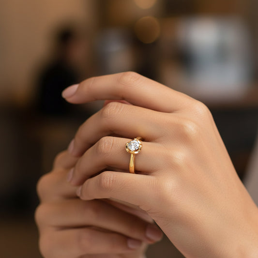 0.30 cts Elegant Solitaire Diamond Ring - MH_AI