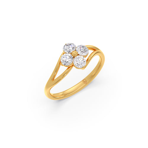 Delia Floral Diamond Ring