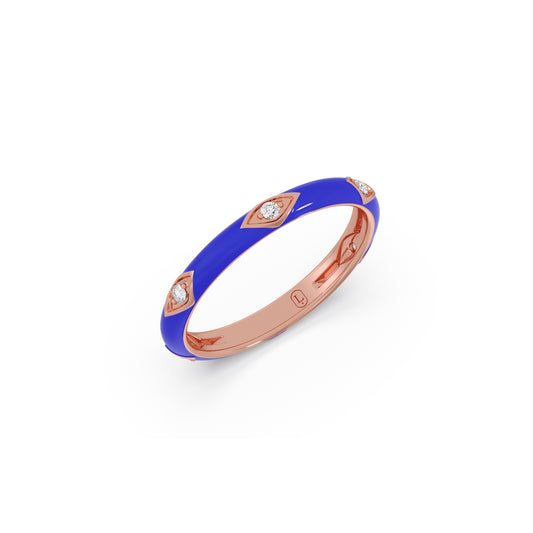 Royal Midnight Diamond Band - Rose