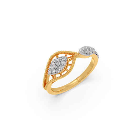 Leaflet Diamond Ring - Yellow