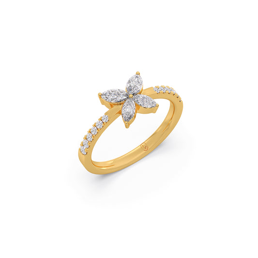 The Marquise Spark Diamond Ring - Yellow