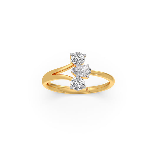 The Trio Point Ring - Yellow
