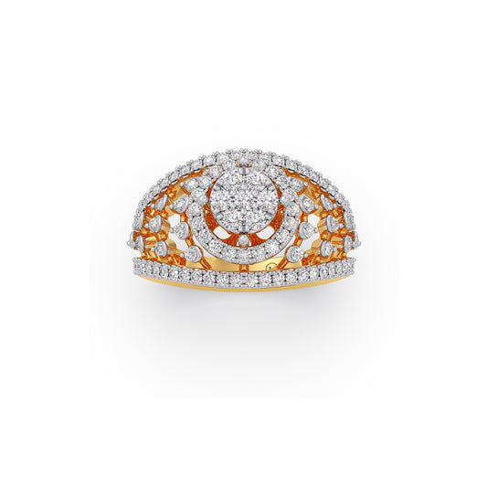 Regal Cascade Diamond Ring - Yellow