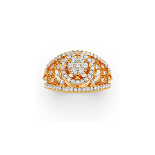 Regal Cascade Diamond Ring - Yellow