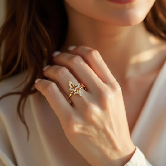 Flutter Kiss Diamond Gap Ring - MH
