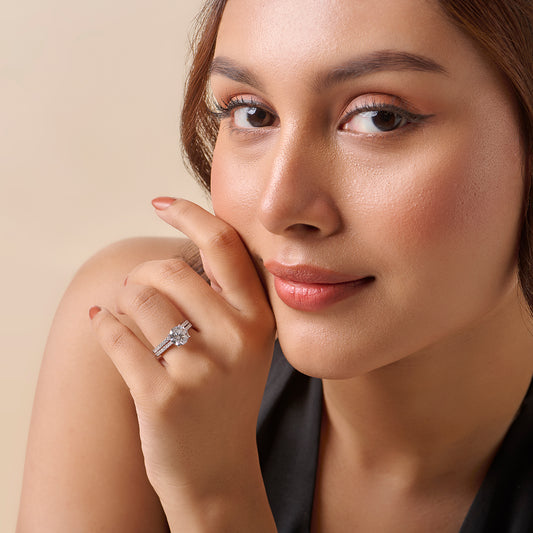 Elegant Solitaire Stackable Ring - MQ