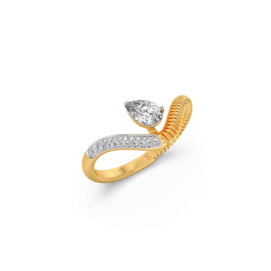 Paradigm Teardrop Diamond Vanki Ring - Yellow