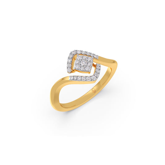 Glimmer Square Diamond Ring - Yellow