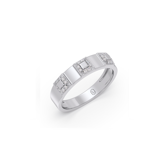 Mosaic Platinum Couple Band For Him - Plt