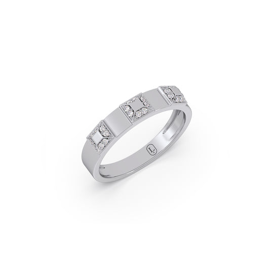 Mosaic Platinum Couple Band For Her - Plt