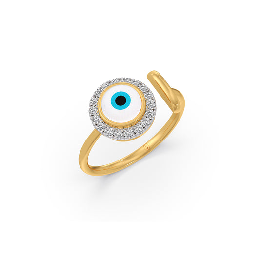 Infinity Shimmer Diamond Ring - Yellow