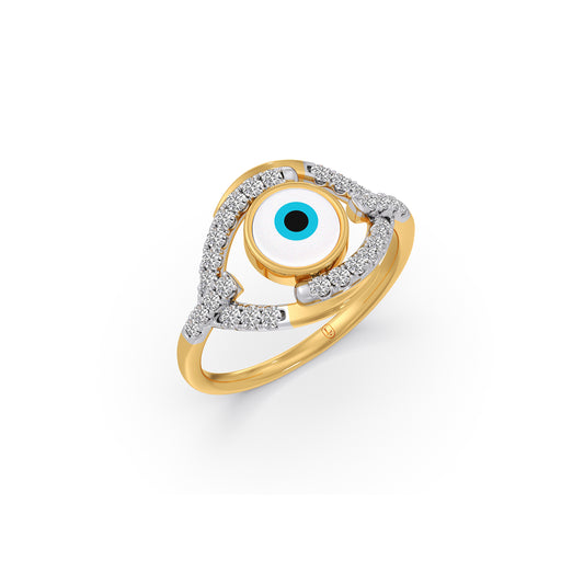 The Nazar Guard Diamond Ring - Yellow