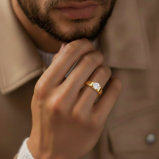 Signature Euro Solitaire Men’s Ring - MH
