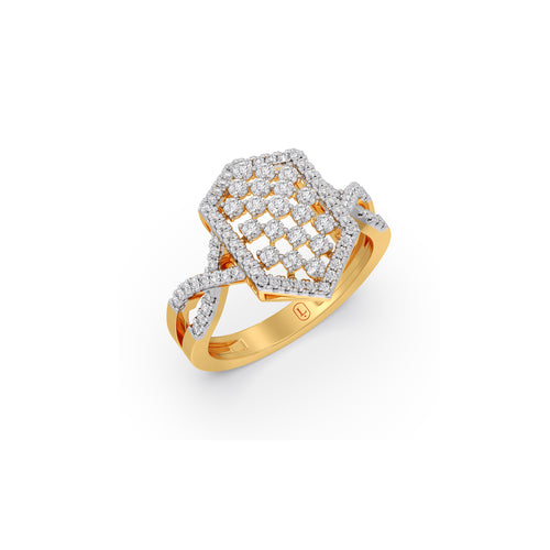 Honeycomb Lattice Diamond Ring