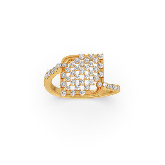 Mosaic Round Diamond Ring - Yellow