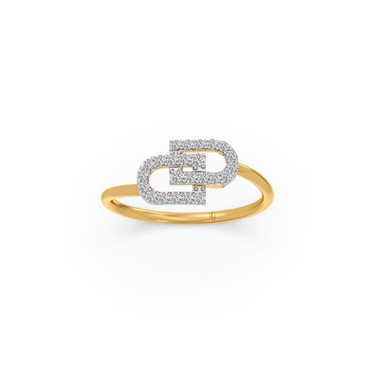 Double Clover Diamond Ring - Yellow