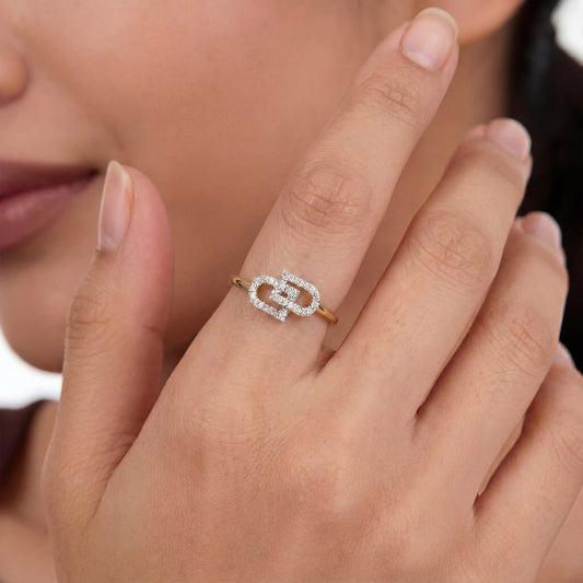 Double Clover Diamond Ring - MH_AI