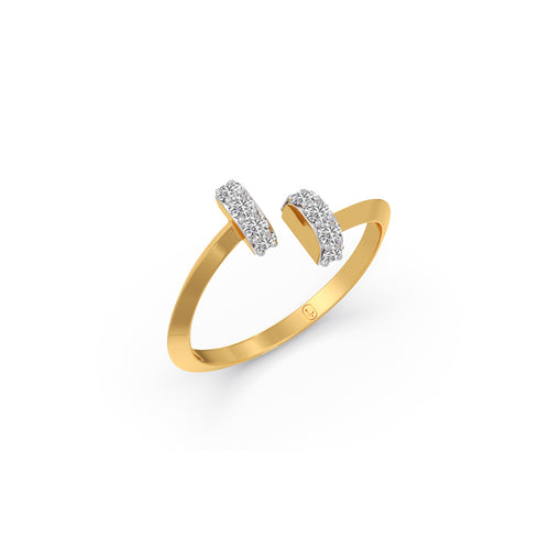 Double Bar Diamond Ring