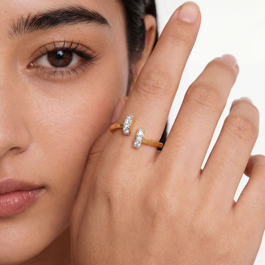 Double Bar Diamond Ring - MQ_AI