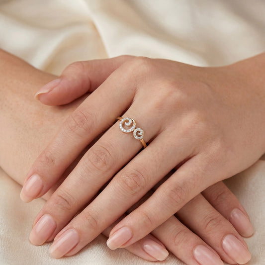 Whirlwind Round Diamond Ring - MH_AI