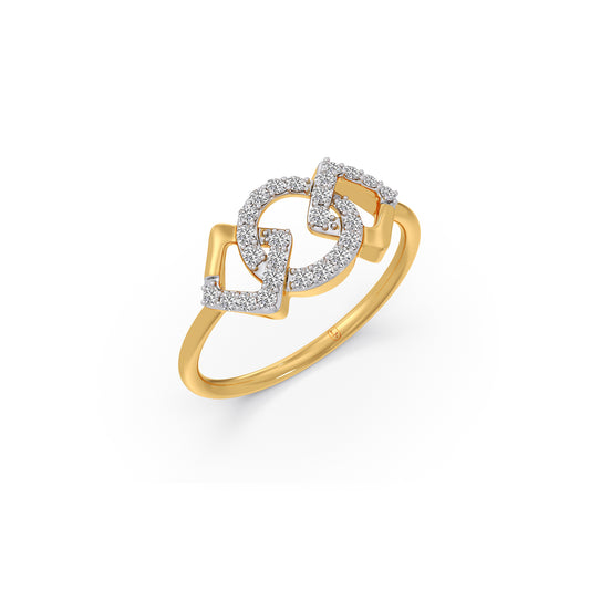The Unity Round Diamond Ring - Yellow