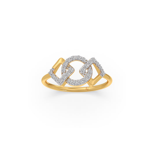 The Unity Round Diamond Ring - Yellow