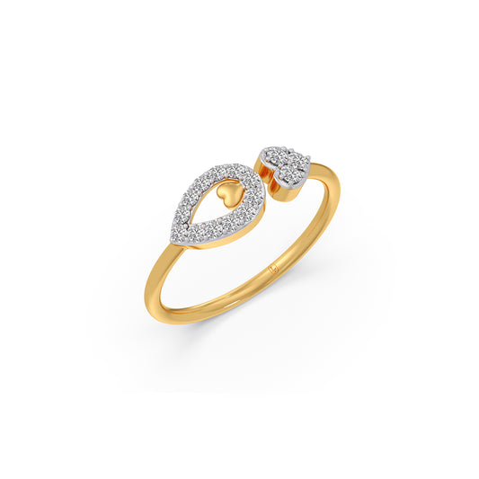 The Sweetheart Diamond Gap Ring - Yellow