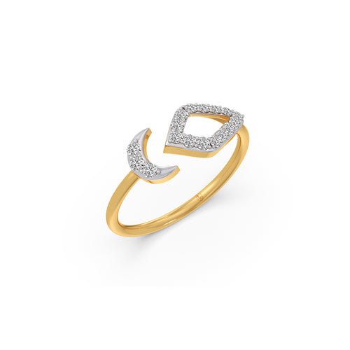 Moonlight Diamond Gap Ring