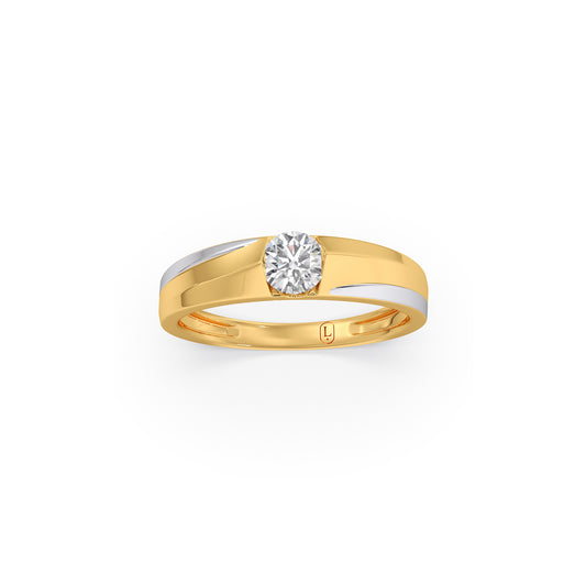 Forever Solitaire Couple Band For Her - Yellow