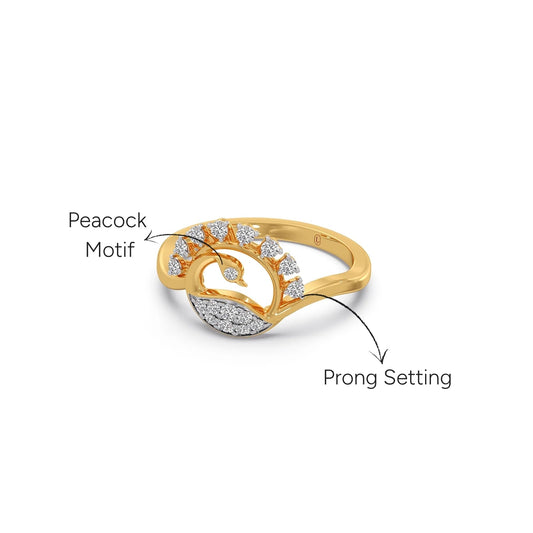 Aurelian Crest Diamond Ring - Yellow