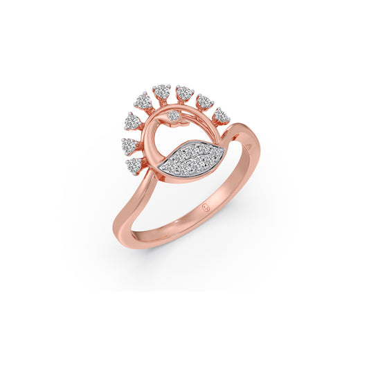 Aurelian Crest Diamond Ring - Rose
