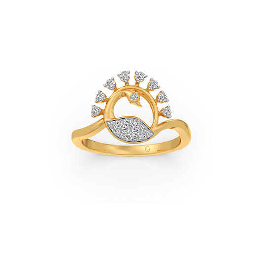 Aurelian Crest Diamond Ring - Yellow