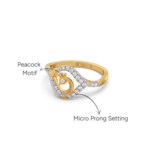 Ethereal Cygnus Diamond Ring - Yellow