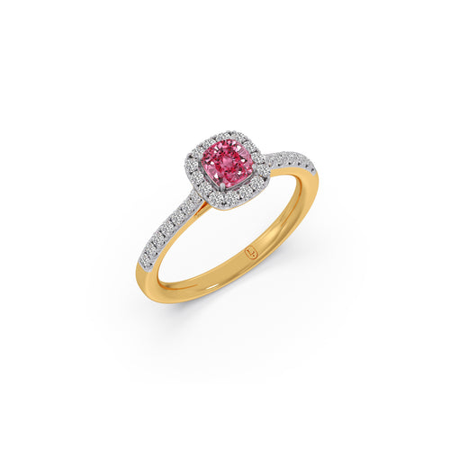 Blush Cushion Colour Diamond Ring