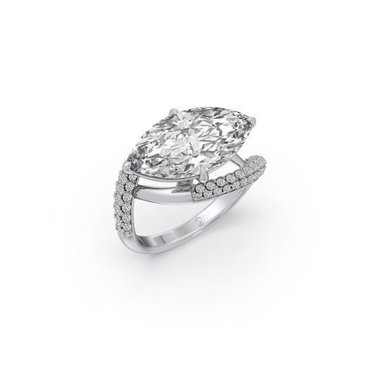 5.76 ct Embrace Marquise Solitaire Ring - White