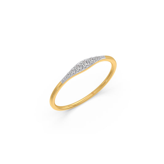 Granulation Round Diamond Ring - Yellow