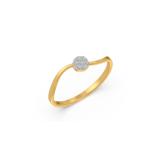 Luna Cluster Diamond Ring - Yellow