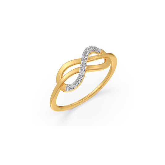 Infinity Drift Round Diamond Ring - Yellow