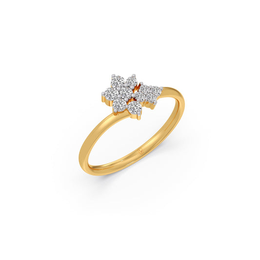 Celeste Cluster Diamond Ring - Yellow