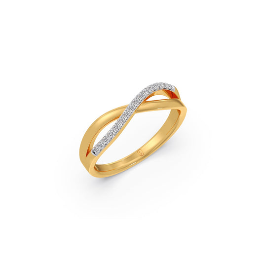 Infiora Diamond Split Shank Ring - Yellow