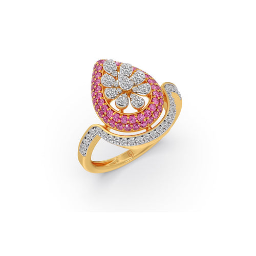 Roselle Diamond Gemstone Ring