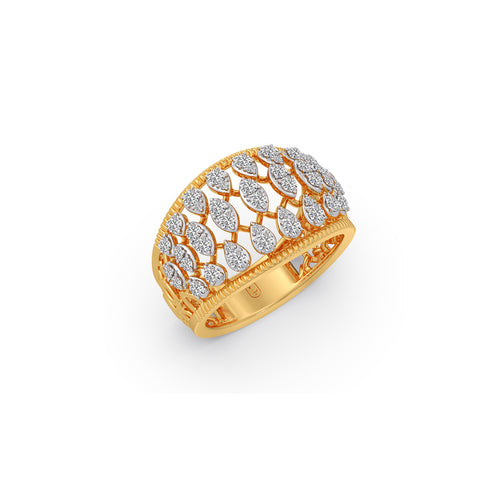 Stellar Lattice Diamond Ring