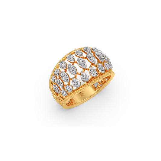 Stellar Lattice Diamond Ring - Yellow