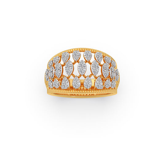 Stellar Lattice Diamond Ring - Yellow